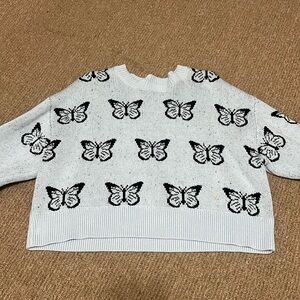 Small L.A. Hearts Blue Knitted Crewneck